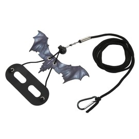 DAKR Correa de dragón Barbudo, arnés de Animales Reptiles Seguros de Colores Brillantes para Lagarto para hámsters(Negro Gris)