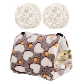 1 Hamster Cage, 2 Takraw Balls, Pet Toy Nest, Pet Small Cave, Pet Hiding Nest, Hamster Warm Nest