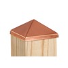 4x4 Post Point Cap - Solid Copper - Designed to