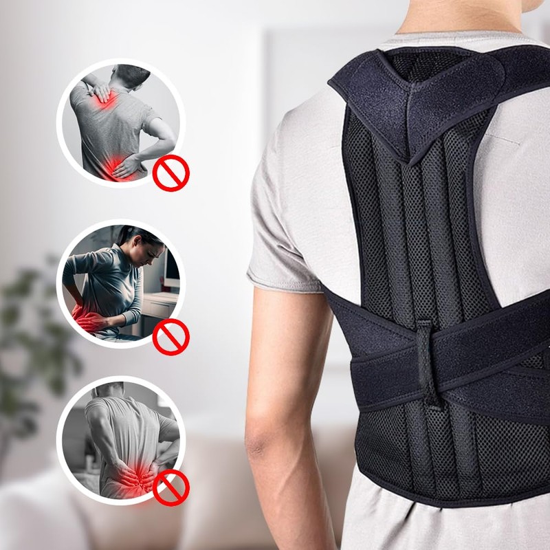 TTPSRY Back Straightener Back Support Belt Adjustable Straight Posture Trainer