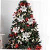 12piezas Adornos Navideños Flor del Árbol De Navidad Accesorios para
