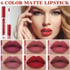 Allphv 2PCS Maquillaje de Lápiz Labial Líquido Mate, Pintalabios Permanente