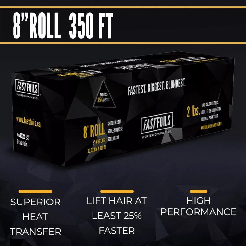 FASTFOILS 8" Hair Foil Roll - 350'