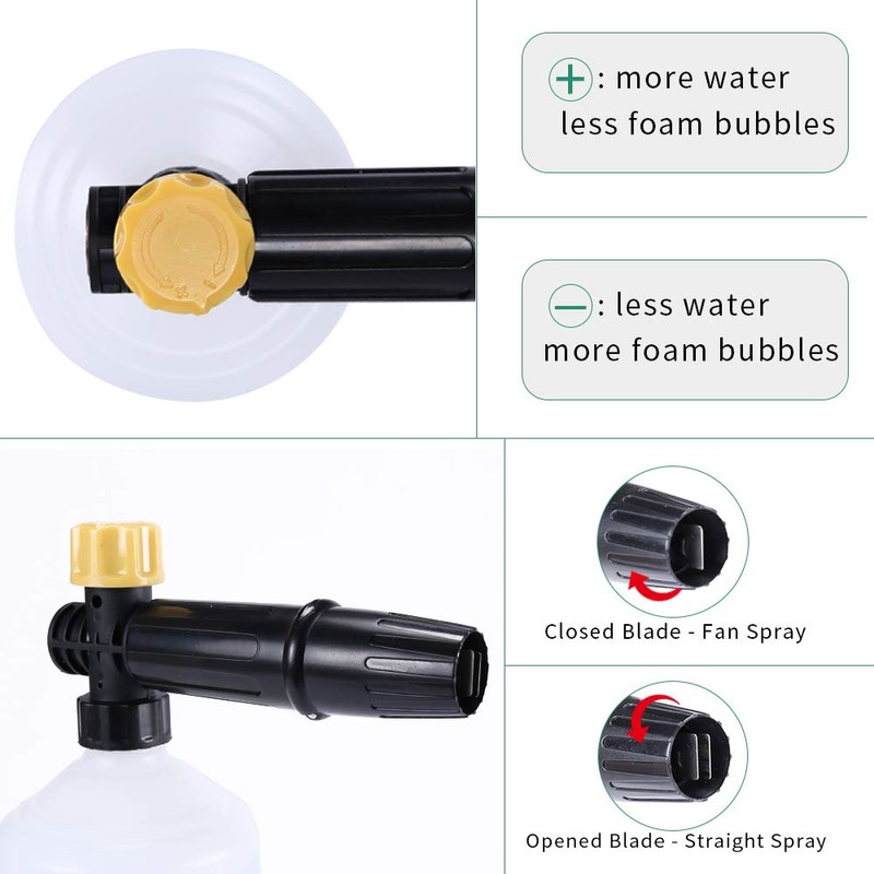 Plastic Snow Foam Lance/Adjustable Foam Nozzle/Foam Cannon for Electric High
