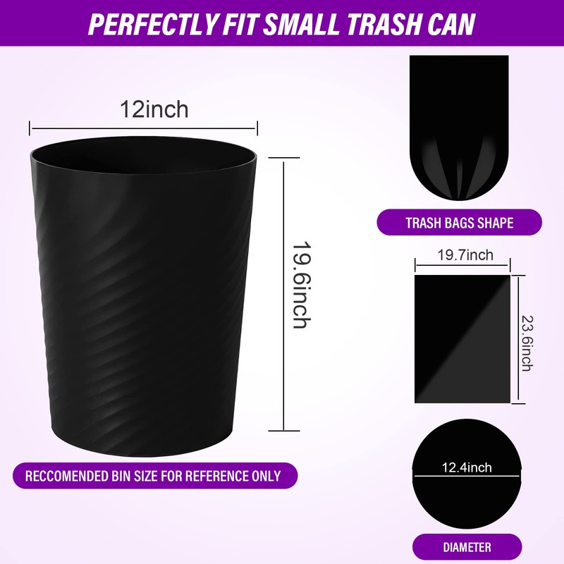 Black Small Trash Bags Protect Your Privacy, Ryobyo Ultra Thick