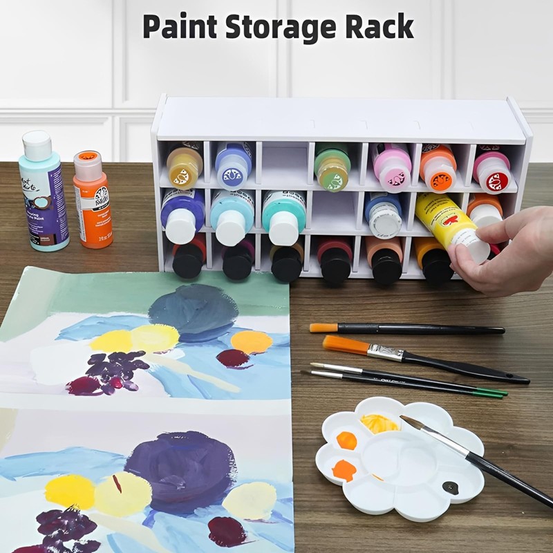 LOLYSIC 2 Pack 64 Grids Craft Paint Storage Organizer -
