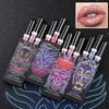 3 Pieces Metallic Diamond Liquid Glitter Shimmer Lipstick Matte Black