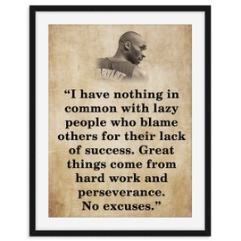 Motivational Basketball Quotes Wall Art for Home & Office- Inspirational Quotes Wall Art Decor in Vintage Wall Style - Art Gift for Sports Persons, Basketball Lovers, 11x14 inch