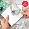 Peaceful Petals: 12 Assorted 'Square-Top' Sympathy Note Cards Featuring a