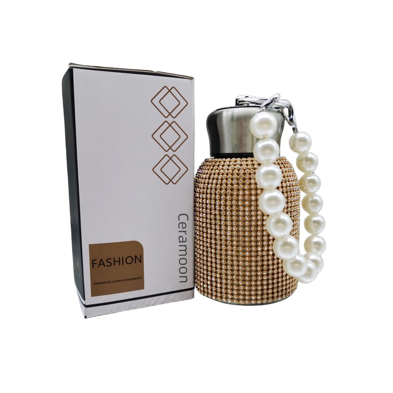 Ceramoon Bling Insulated Water Bottle Double Wall Stainless Steel Vacuum