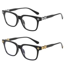 Chrome Heart Glasses with Blue Light Filter, Clear Glasses Men Collection