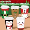 Gerrii 100 Set Christmas Paper Cups Disposable 12 oz with