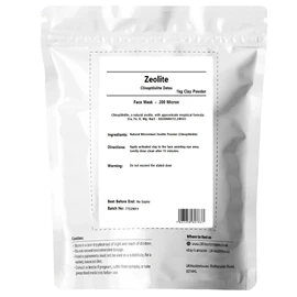 UKHealthHouse Zeolite | Clinoptilolite 95% | 3X Activated | Natural Mineral Dust Less-Than 2 µm | Micronized Zeolite Detox Powder | Easy to Use (1kg)