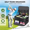Misoda Golf Trunk Organizer with Shoe Storage, 2-Pair Capacity, Multi-Compartment