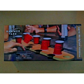 Hammer + Axe Mini Drink Flip Cup Drinking Game Hammer + Axe Wooden Portable Fold 20 Cups