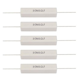 VBESTLIFE 10 Pcs/Pack 1 Ohm 10 W Ceramic Speaker Divider Resistor Speaker Divider Cement Resistance (1 Ohm)