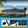 Boat Cover with Separate Drainage Kit Accessory,1400D Double Usage Wind-Proof