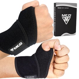 MCD Wrist Supports Adjustable, Lightweight Hand & Wrist Brace Support Wrist Compression Support Wrist Brace for Carpal Tunnel Wrist Support Right Hand & Left Hands for Arthritis, Gym, Sports, & Work
