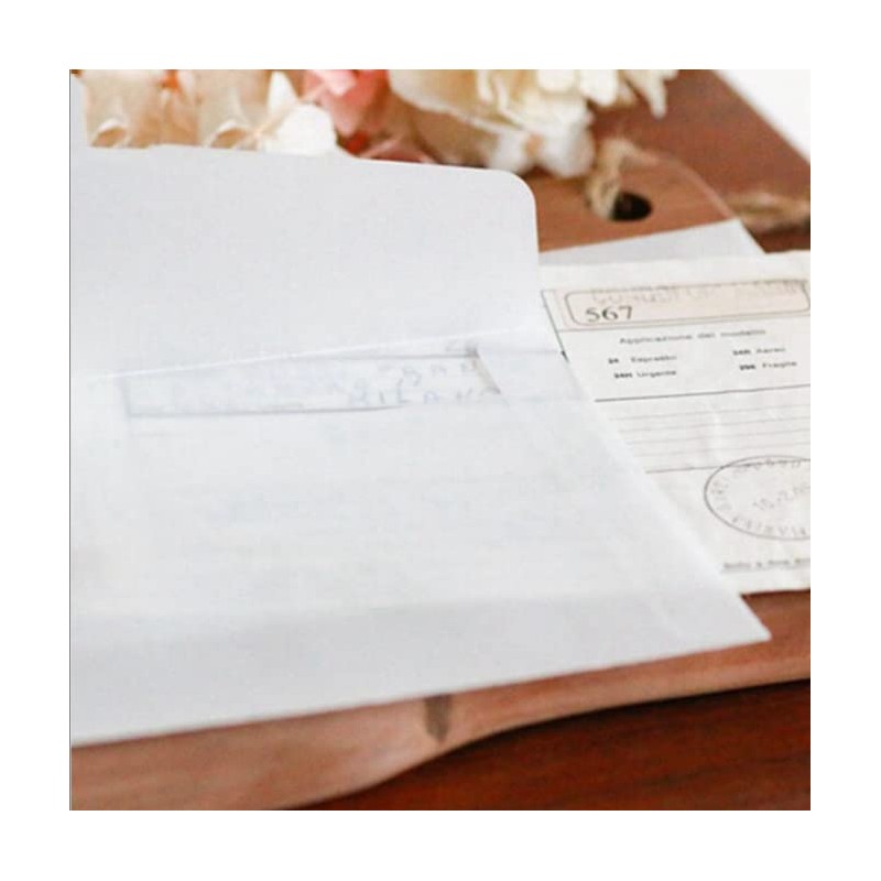 30 Pack Translucent Envelopes 5x7 Clear Invitation Envelopes Translucent Vellum