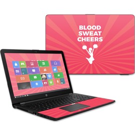MightySkins Skin Compatible with HP 15t Laptop 15.6" (2017) - Blood Sweat Cheers | Protective, Durable, and Unique Vinyl Decal wrap Cover | Easy to Apply, Remove, and Change Styles | Made in The USA