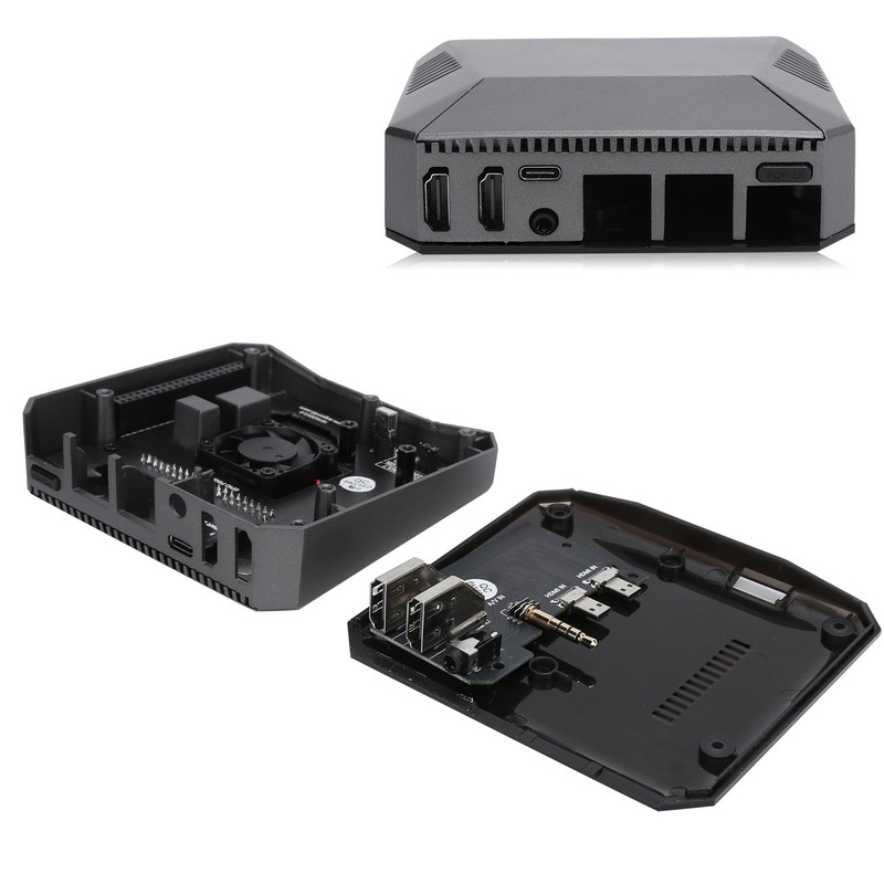 For Raspberry Pi 4B Case Aluminum Alloy Cooling Shell Metal