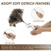 DJAPWPX Extendable Ostrich Feather Duster with Nonslip Handle, Retractable Feather