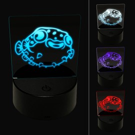Sniggle Sloth Happy Little Pufferfish 3D Illusion LED Night Light Sign Nightstand Desk Lamp