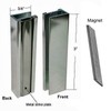 Brushed Nickel Shower Door U-Channel with Metal Strike and Magnet
