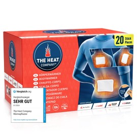 The Heat Company Body Warmers - Pack of 10, 20 or 40 - Heat Plasters Back & Neck - Extra Warm - Body Warmer - Back Warmer - 12 Hours Cosy Heat - Air-Activated - Pure Natural
