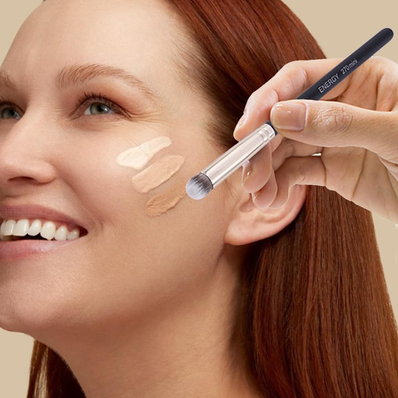 ENERGY Under Eye Concealer Brush Mini Flat Angled Kabuki for