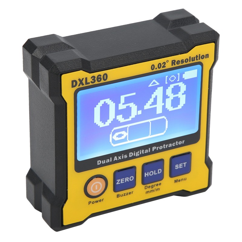 DXL360 Dual Axis Digital Protractor Electronic Inclinometer with Magnetic 100‑240V