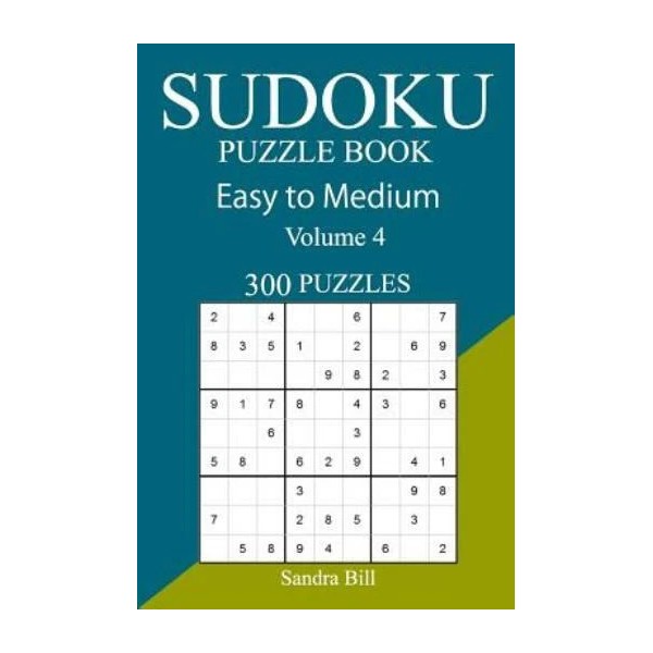 300 Easy To Medium Sudoku Puzzle Book