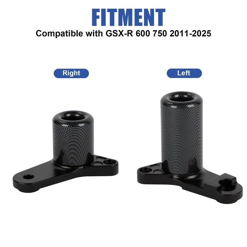 Motorcycle Frame Sliders, PSLER Carbon No Cut Frame Slider Crash