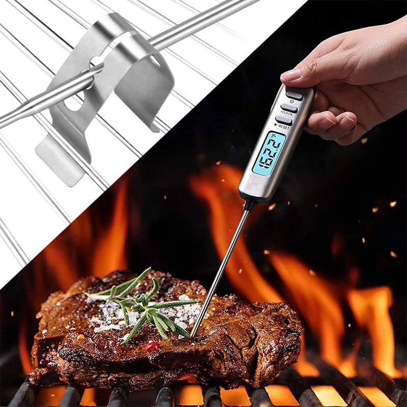 Thermometer Grill Holder, Thermometer Mounting Clip, 3 Holes Temperature Sensor
