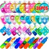 COREMOON 36 Piezas Fidget Toys,Juguetes Sensoriales con Llavero,Aliviar el Estrés