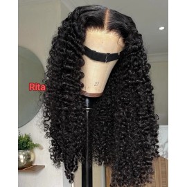 Raw Vietnamese Natural 13x6 HD Glueless Human Hair Wigs Human Hair Lace Front Wig Cuticle Aligned Hair Frontal Lace Wig Burmesestyle: Deep Wave, stretched length: 10 inches, Lace Size: 13x4
