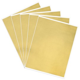 Make Your Own Scratch Cards, Pack of 5 Scratch Stickers, Large, Gold Scratch Labels, 23.5 x 20 cm, Surprises Rectangle Scratch Stickers for Game, DIY, Travel Voucher