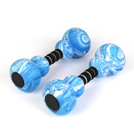 Water Dumbbells, 2PCS Aquatic Exercise Dumbbells, EVA Foam Water Weights for Adults Women Water Workouts Tools for Youth (Blue+White)