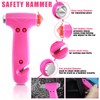 BHLUUIYER Car Emergency Kit, Pink Roadside Emergency Car Kit with