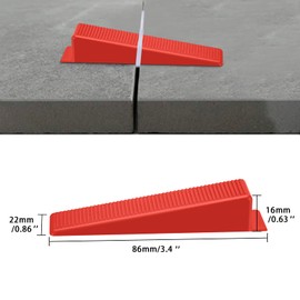 400 Pcs Reusable Tile Leveling System Wedges Suitable for 1/8" spacers, 1/16" spacers, 1/32" spacers Tile Installation