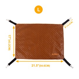 JOYELF Cat Hammock Bed, Large Reversible Pet Cage Hammock Hanging Soft Pet Bed for Kitten Ferret Puppy or Small Pet