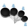 FONYA 8-Piece Black Measuring Tools - Nylon, 4 Measuring Cups
