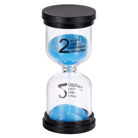 Sand Timer 2 Minute Hourglass Timer： Colorful Sand Clock 2 Minute, Small Blue Sand Watch 2 Minute, Plastic Hour Glass Sandglass Timer for Kids, Games, Decorative, Classroom, Kitchen, Toothbrush Timer