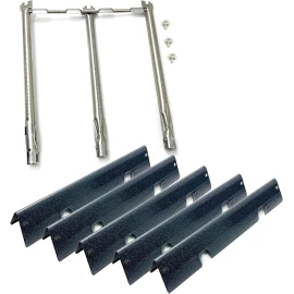 DwellWel Flavorizer Bars and 69787 Grill Burner for Weber Spirit and Spirit II 300 Series