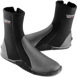 Cressi Unisex Isla 3 Mm Diving Neoprene Booties with Sole Unisex Adult, Black Red Logo, XXL-11 12 UK