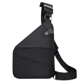 Anti-Theft Travel Bag, Anti-Theft Bag 31 x 23 cm, Chest Bag, Anti-Theft Shoulder Bag for Men and Women Shoulder Backpack (Black Right Shoulder), black