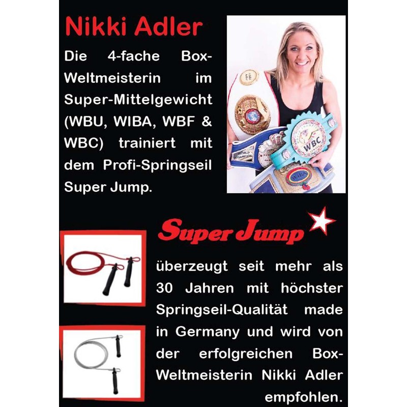 Super Jump Professional Skipping Rope 280 cm Plastic Rope