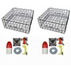 2-Pack of KUFA 28" Vinyl Coated Crab Traps & Accessory
