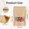 lahnao 60 Pcs Kraft Paper Bags With Window, 9 x
