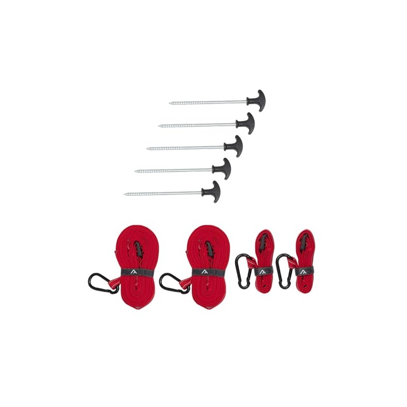 qeedo Freedom Tent Strap Set Guy Straps Carabiner and Pegs